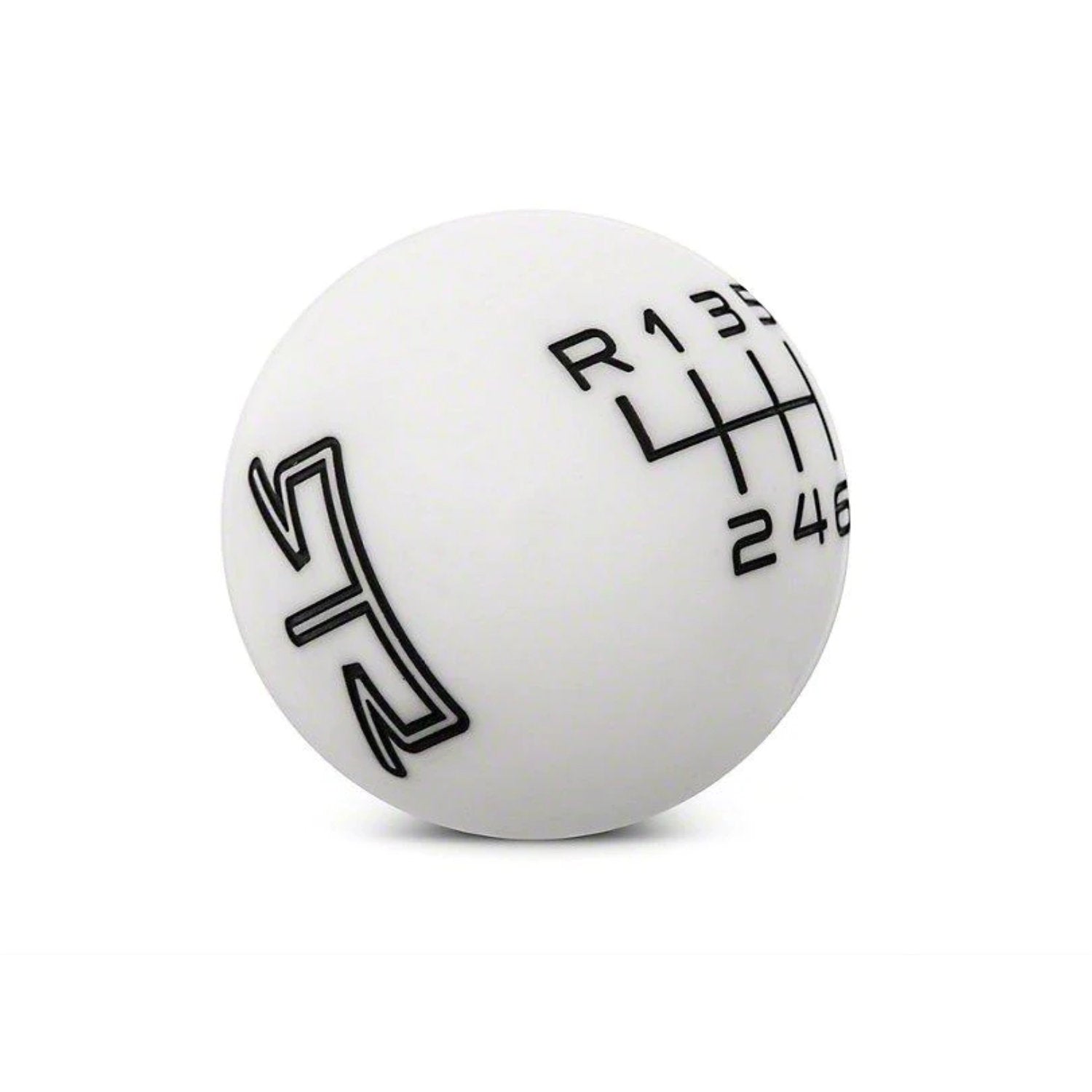 RTR 2015-24 White Shift Knob - Black Engraving