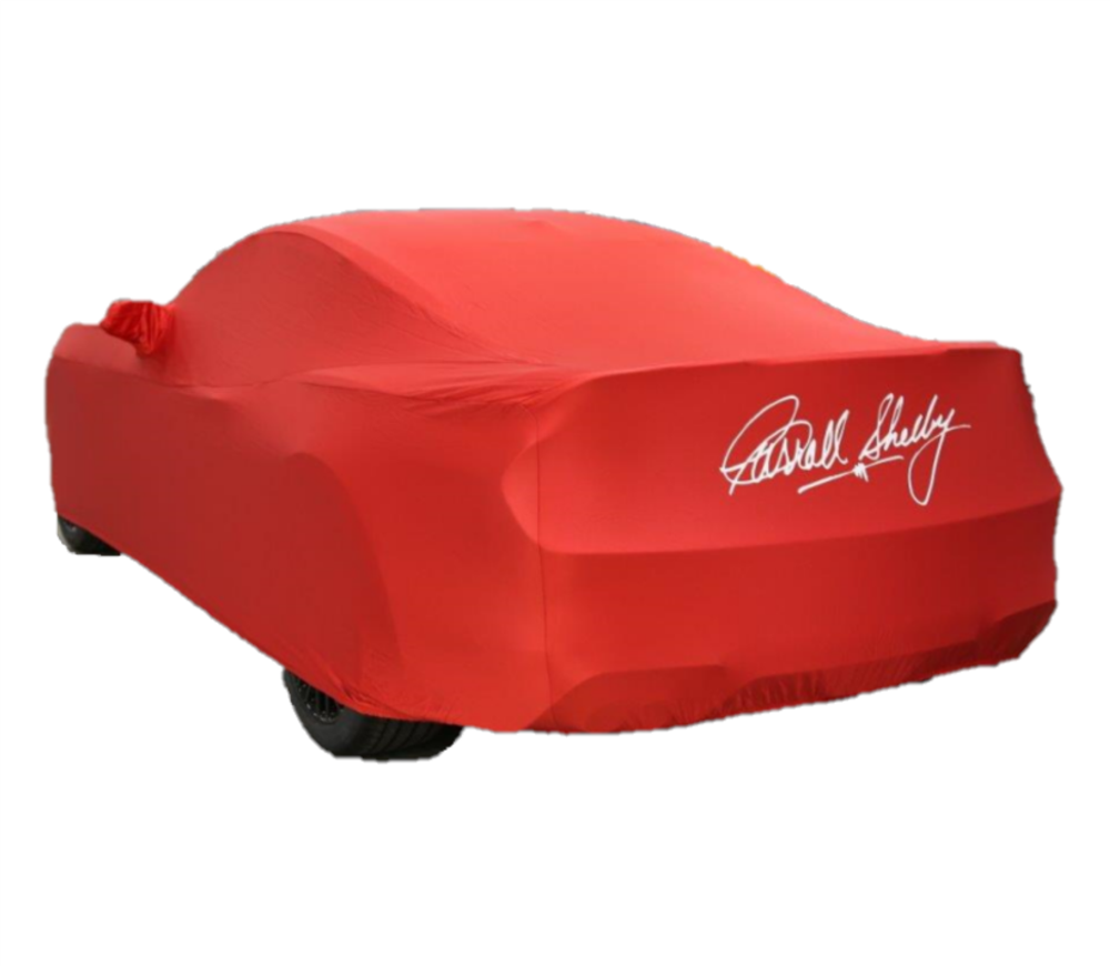 2005-2022 Shelby Car Cover (Indoor Car Cover) Red with White Tiffany Snake Logo