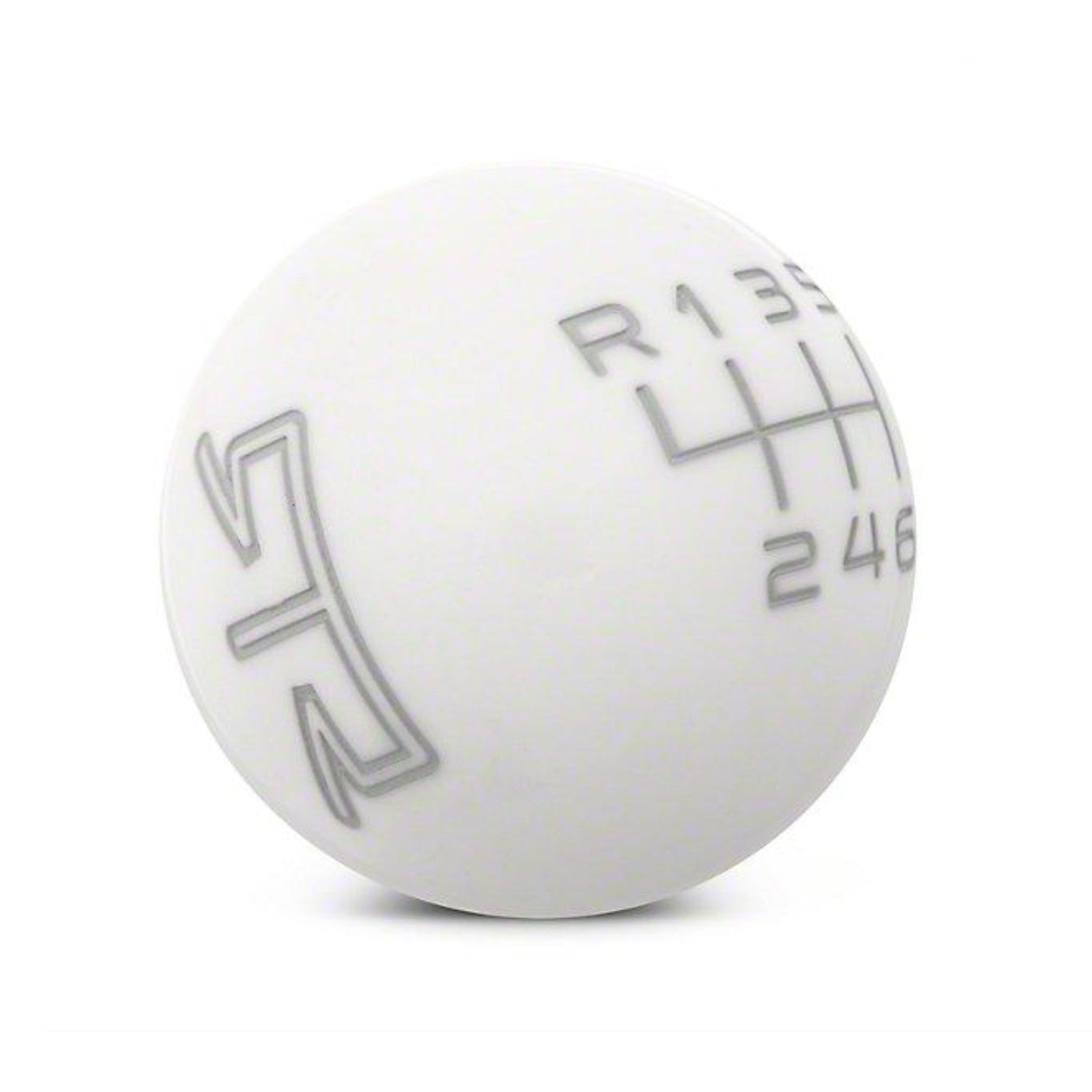 RTR 2015-24 White Shift Knob - Gray Engraving