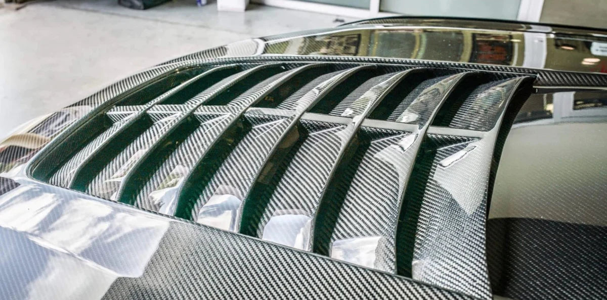 TruFiber 2018-23 Carbon GT500 Style Carbon Fibre Hood Vent Set (Fits TruFiber hood only)