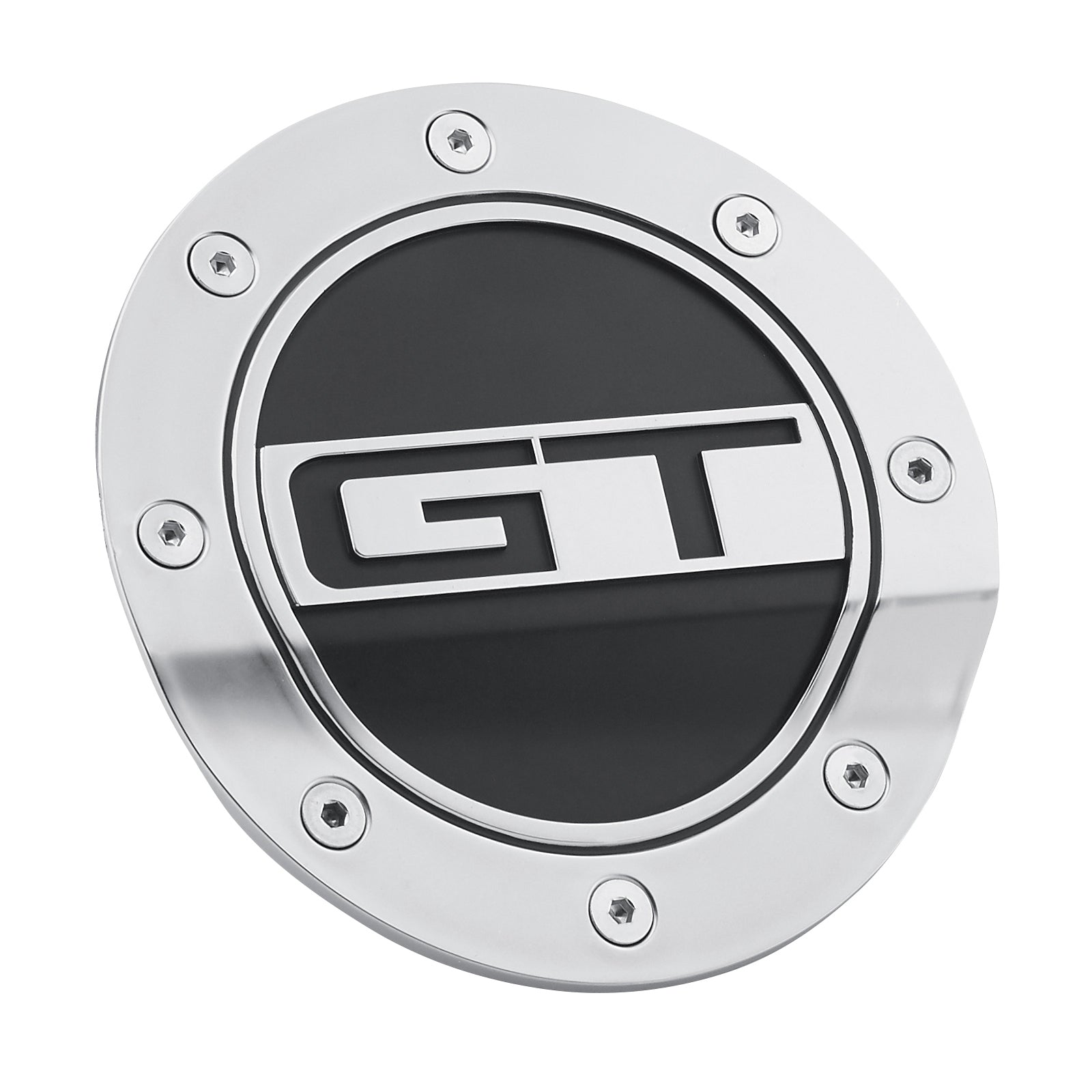 Drake 2015-23 'GT' Fuel Door - Silver with Black