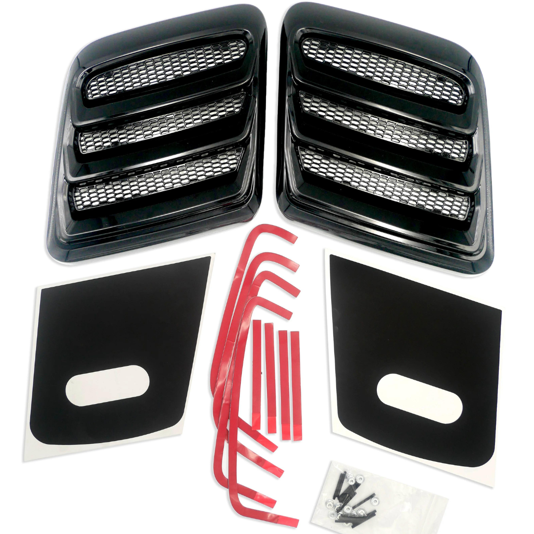 ROUSH 2018-23 Hood Heat Extractors (Gloss Black)