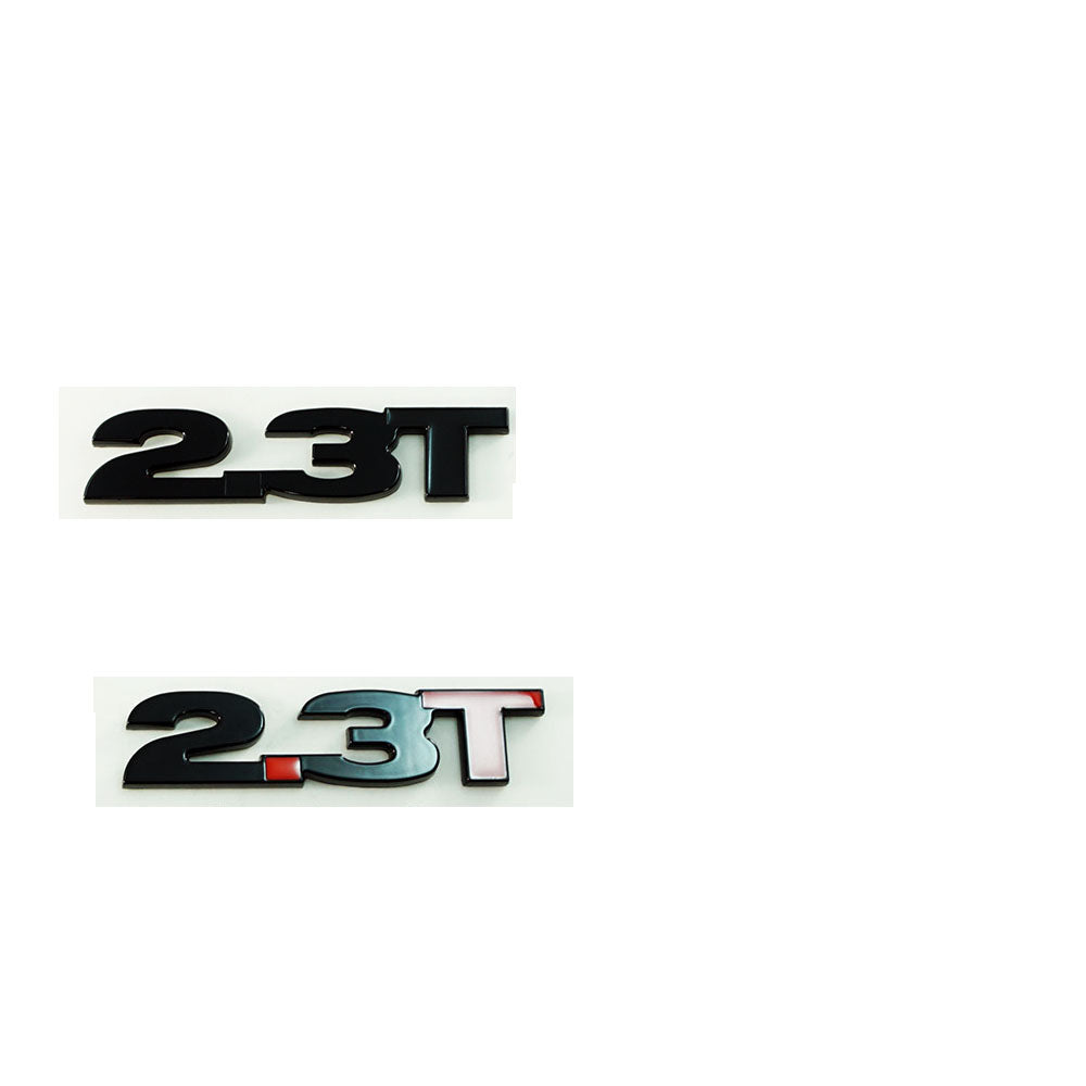 Genuine 2015-23 '2.3T' Fender Badge Pair - Black with Black