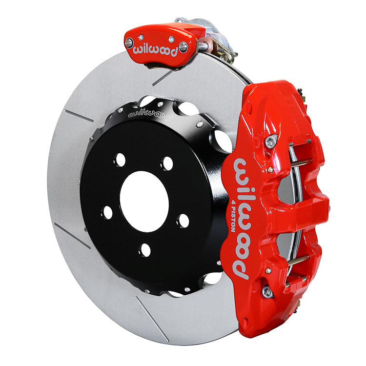 Wilwood 2015-23 4-Piston Rear Brakes with Slotted Rotors (Red)