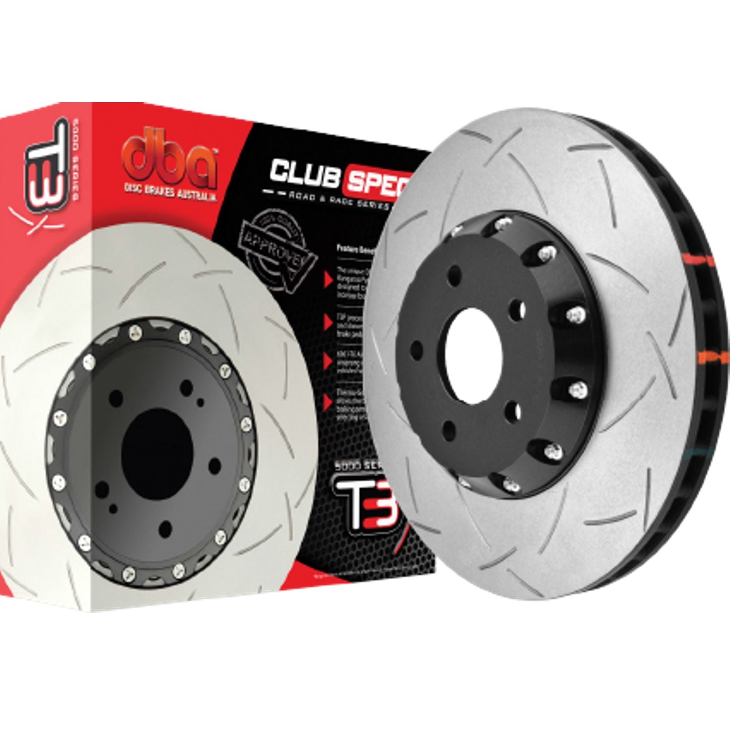 DBA 15+ 5000 Series T3 Front Slotted Rotors Pair