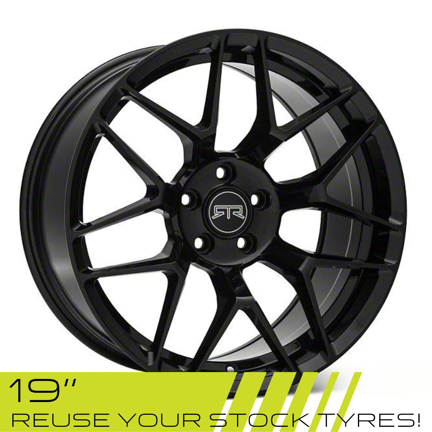 RTR 2015-24 Tech 7 Black 19x9.5 Wheel Set