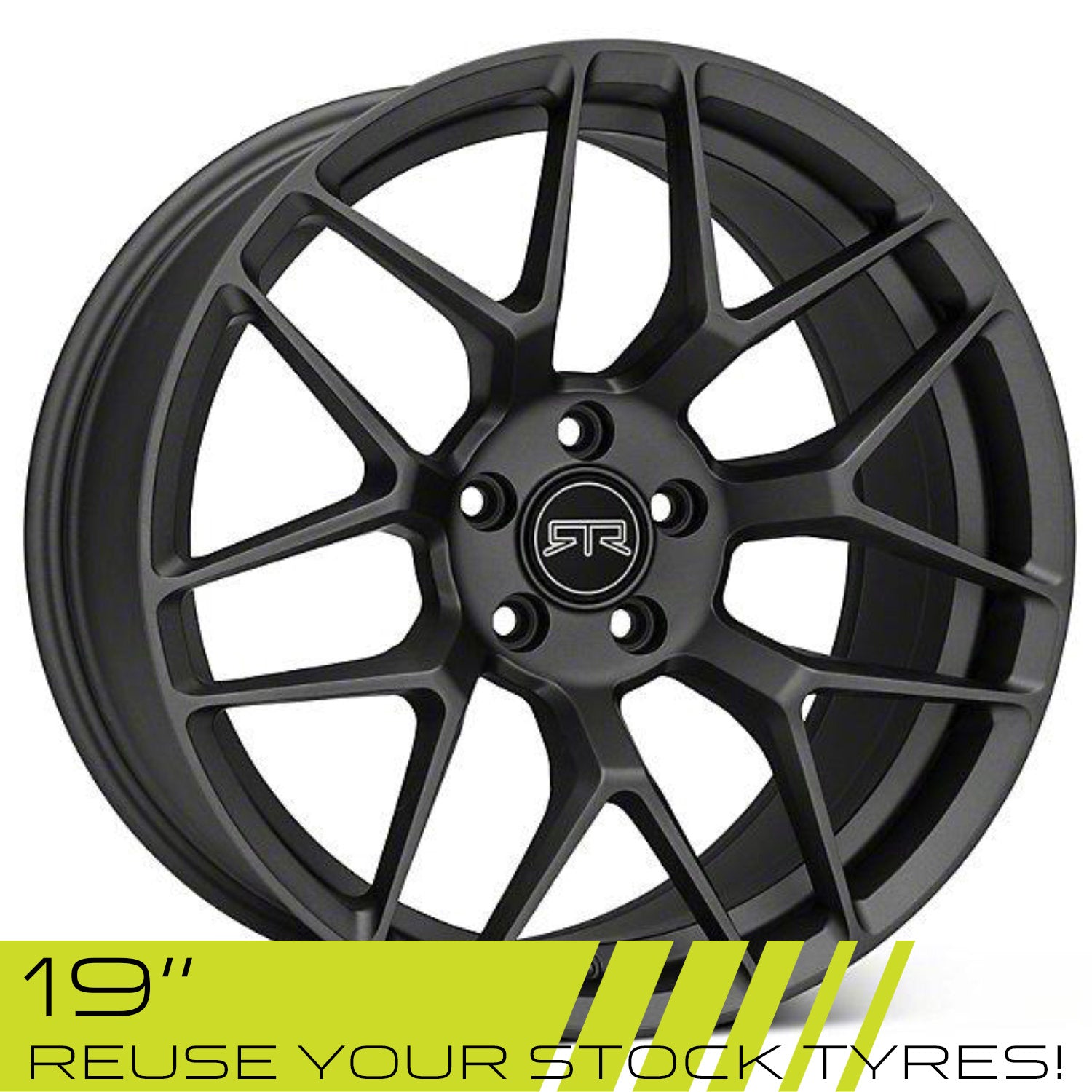 RTR 2015-24 Tech 7 Black 19x9.5 Wheel Set