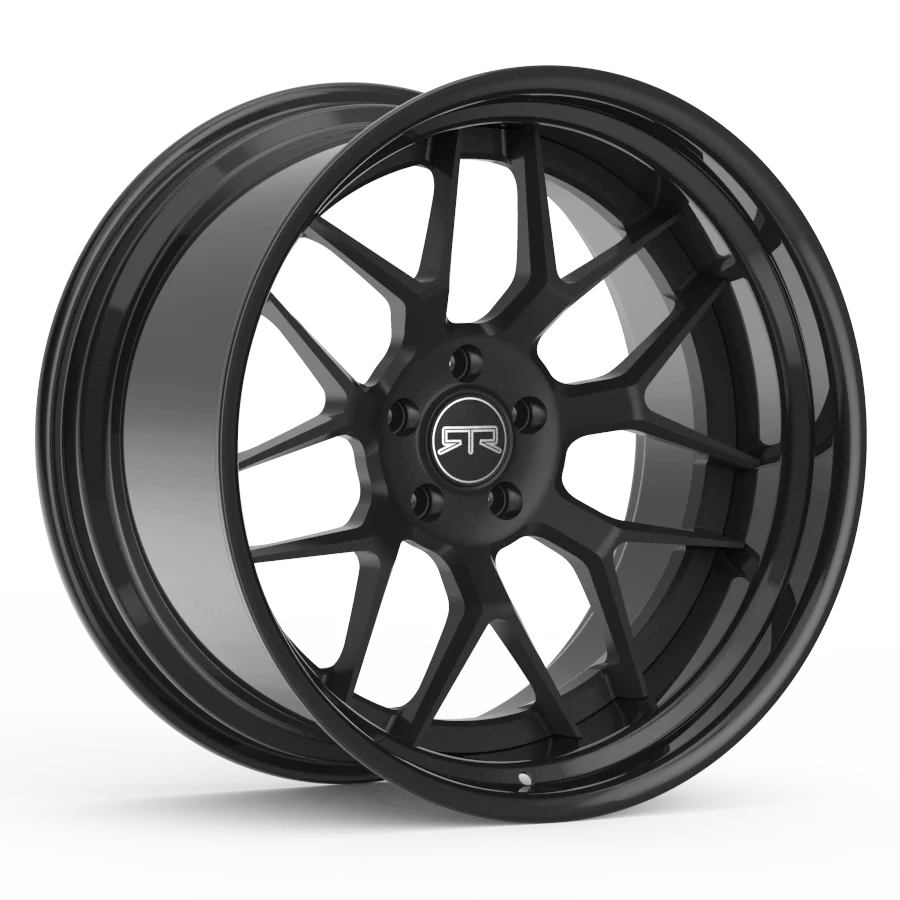 RTR 2015-24 Tech 7 20" Forged Mustang Black Wheel Set