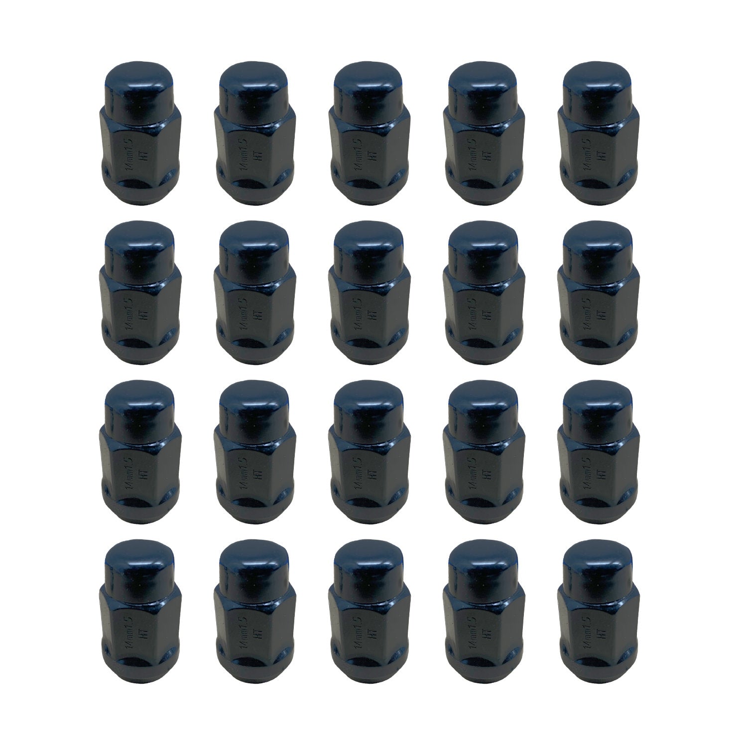 Shelby 2015-24 Small Diameter 19mm Black Lug Nuts Set
