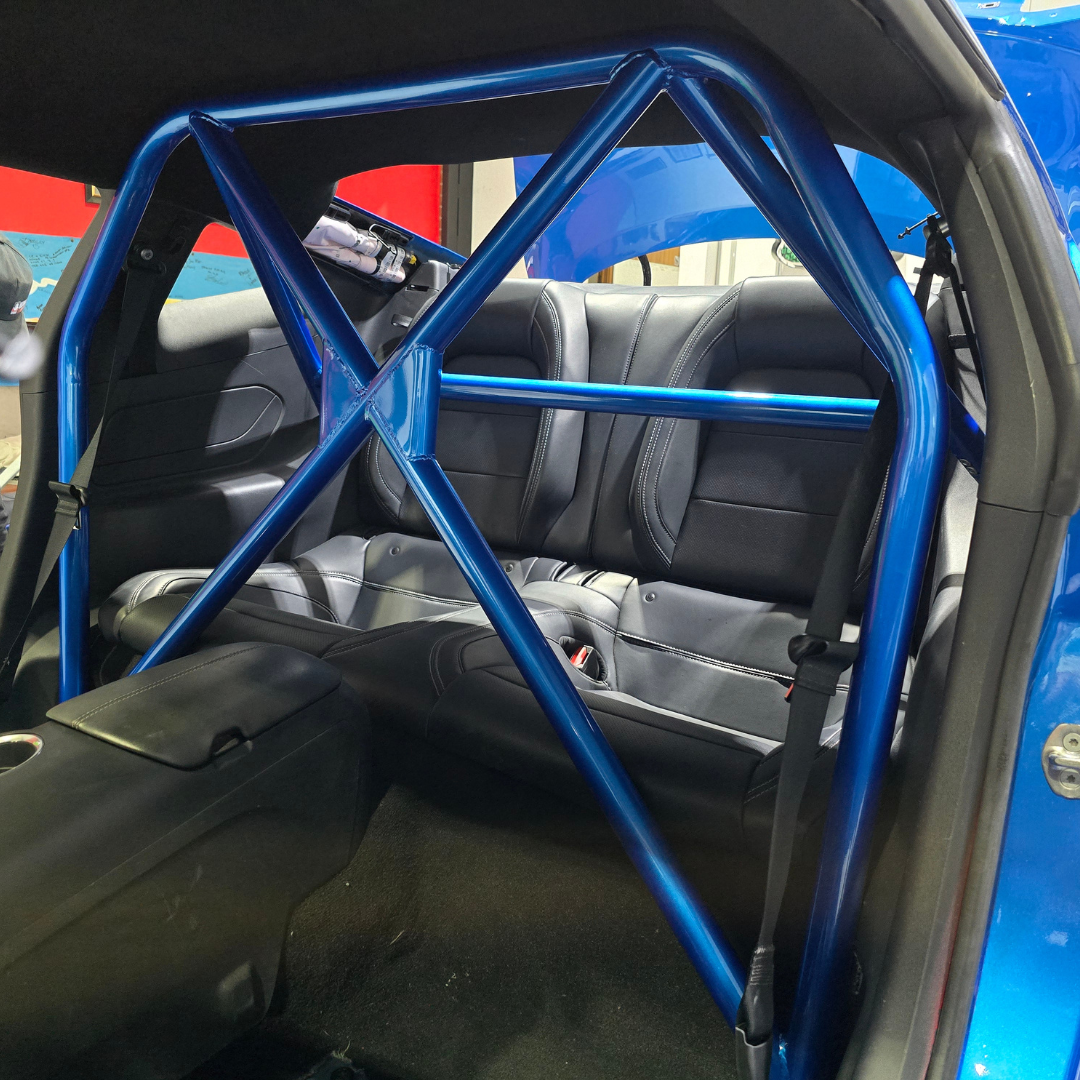 S550-S650 Mustang Bolt in Half Cage - Installed & Painted