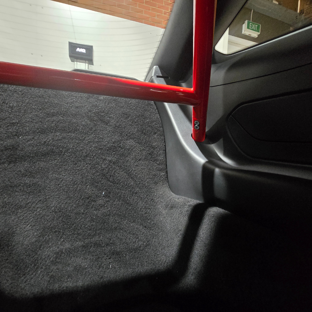 S550-S650 Mustang Bolt in Half Cage - Installed & Painted