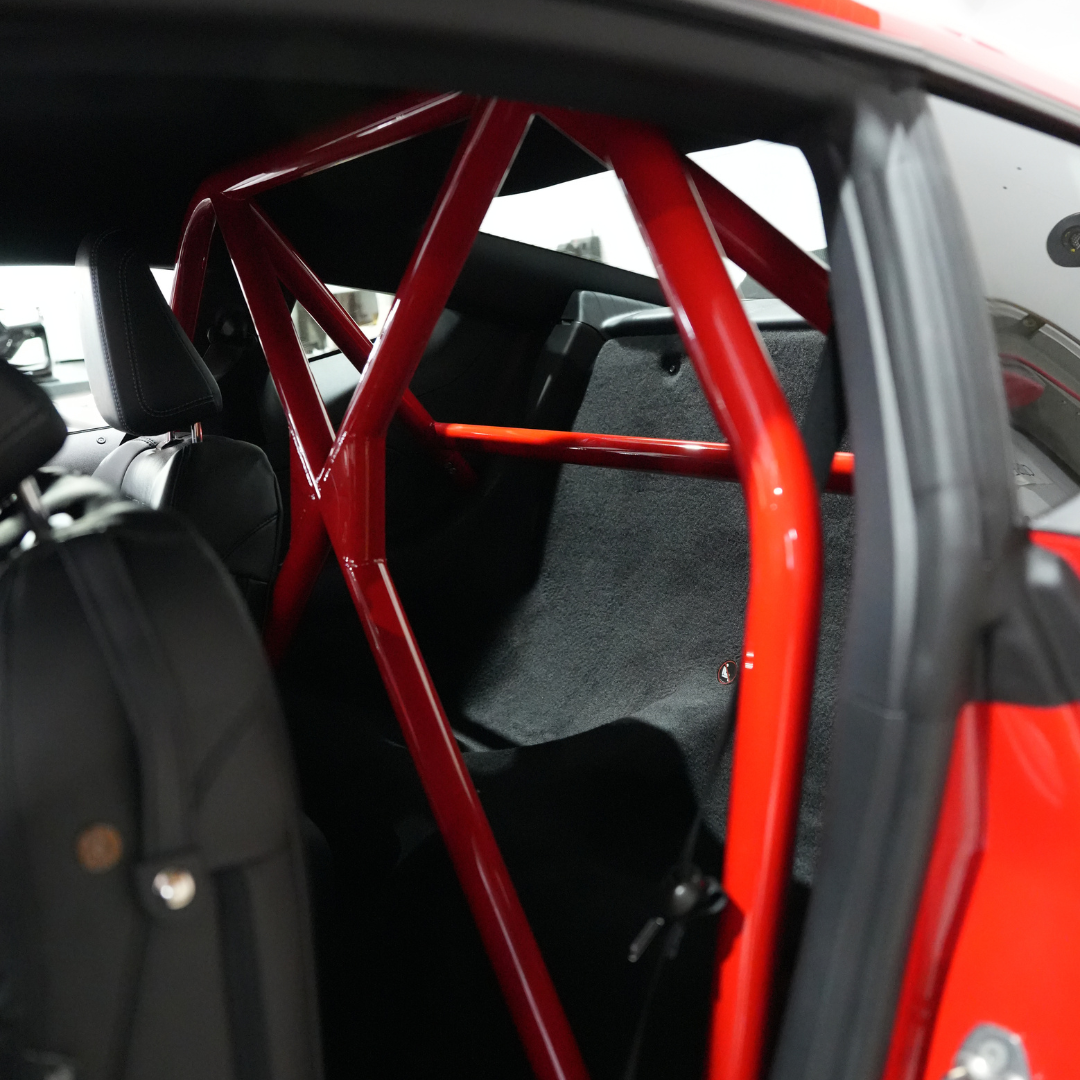 S550-S650 Mustang Bolt in Half Cage - Installed & Painted