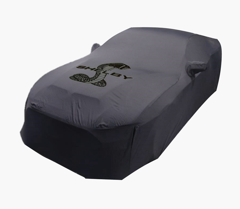 2005-2022 Shelby Car Cover (Indoor Car Cover) Grey with Black Tiffany Snake Logo