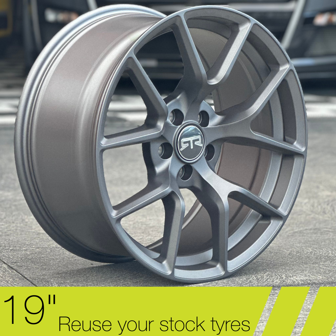 RTR 2015-24 Tech 5 Charcoal 19x9.5 Wheel Set