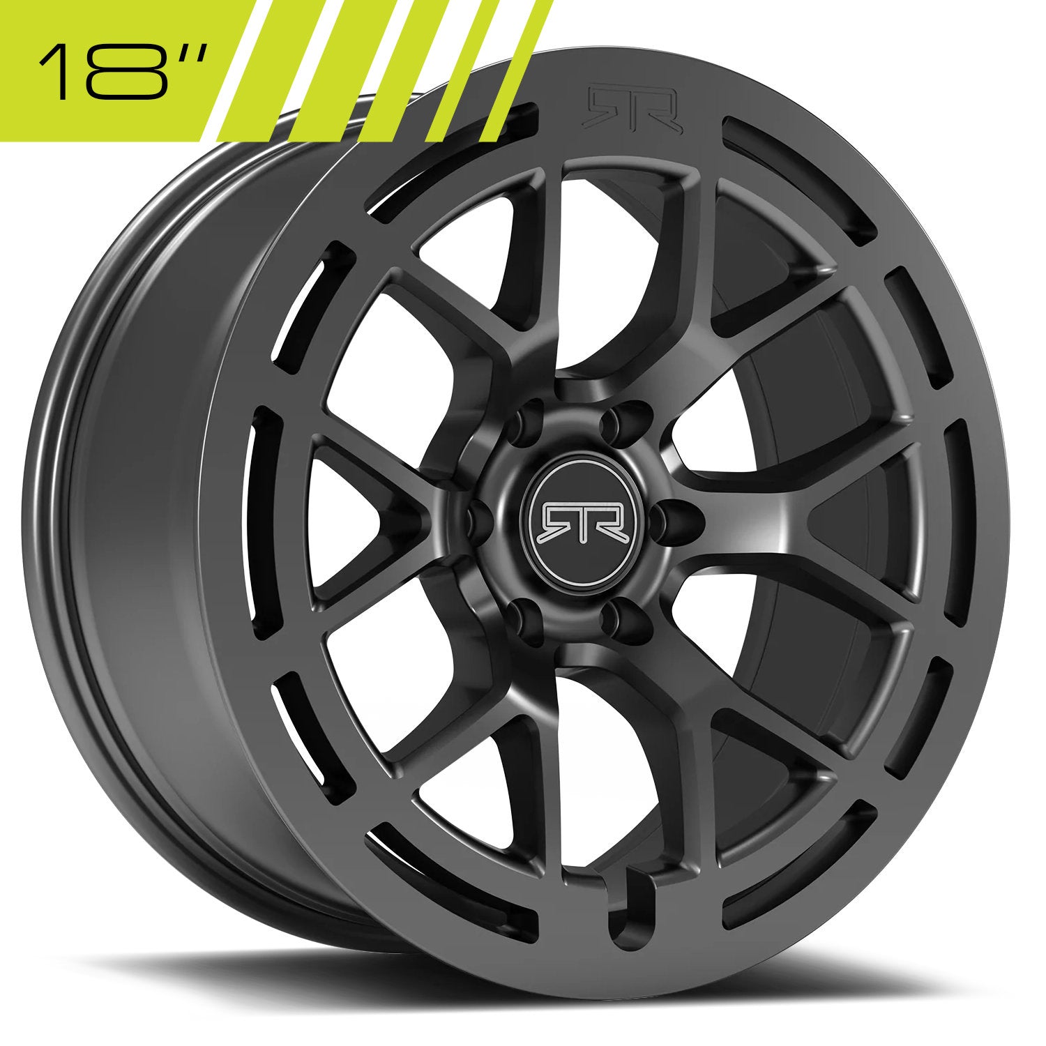 RTR Ranger 20inch 0 Tech 6 Wheel Set Satin Charcoal 18 Inch 0 Offset