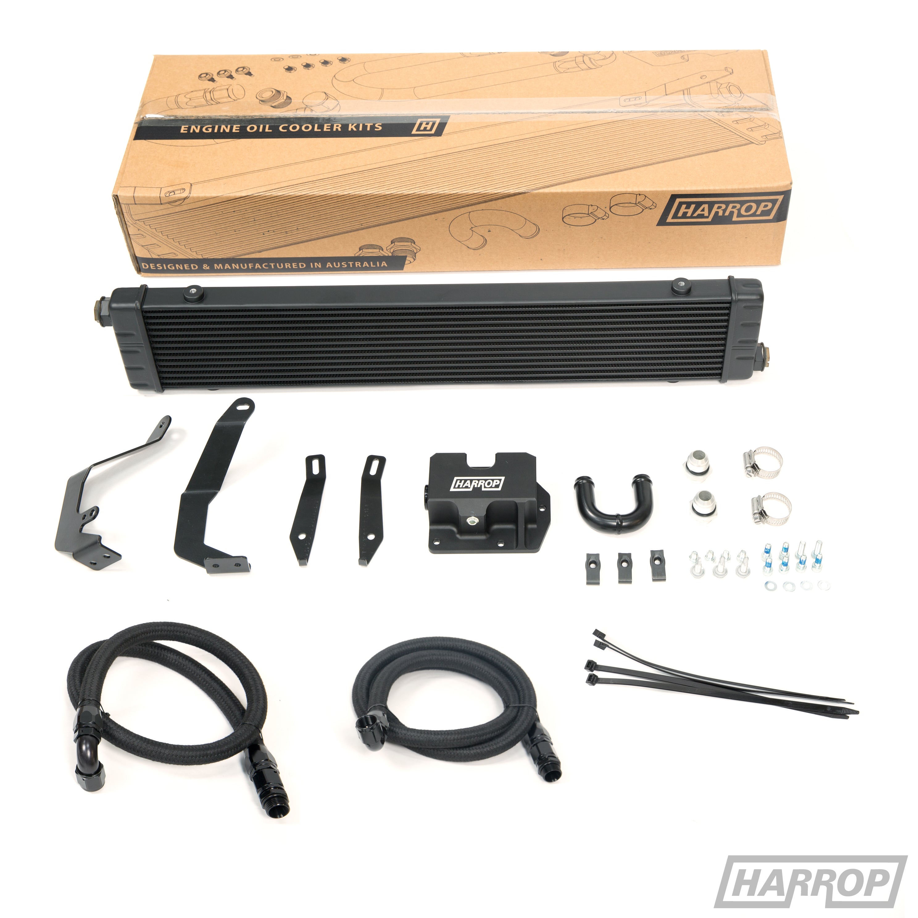 Harrop 2015-23 5.0L V8 Oil Cooler Kit (Supercharger Compatible)